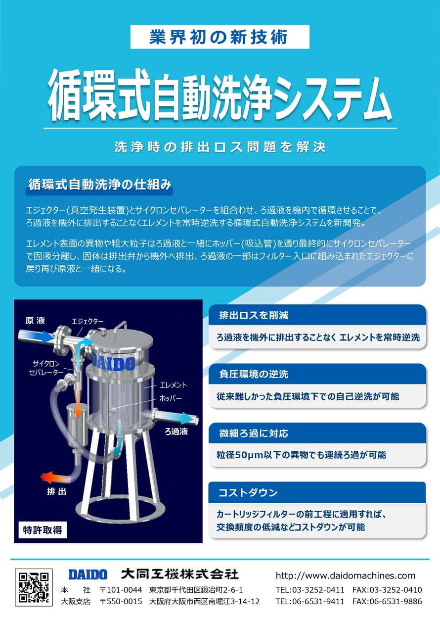 循環式自動洗浄システム