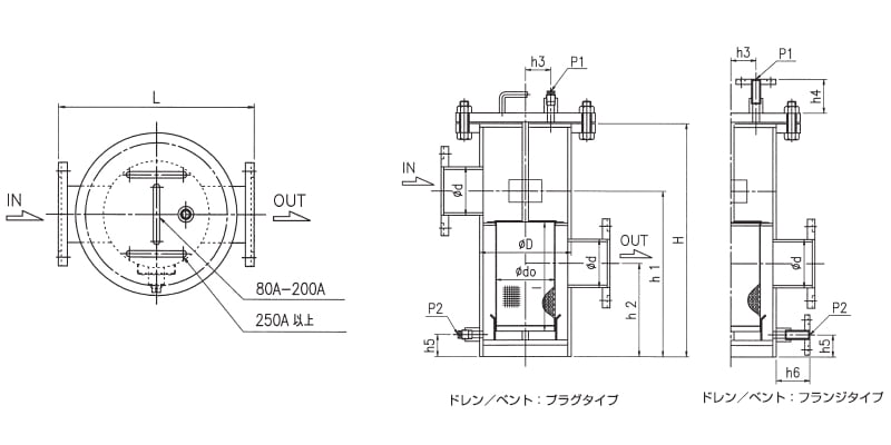 【製作呼び径：350A以上】