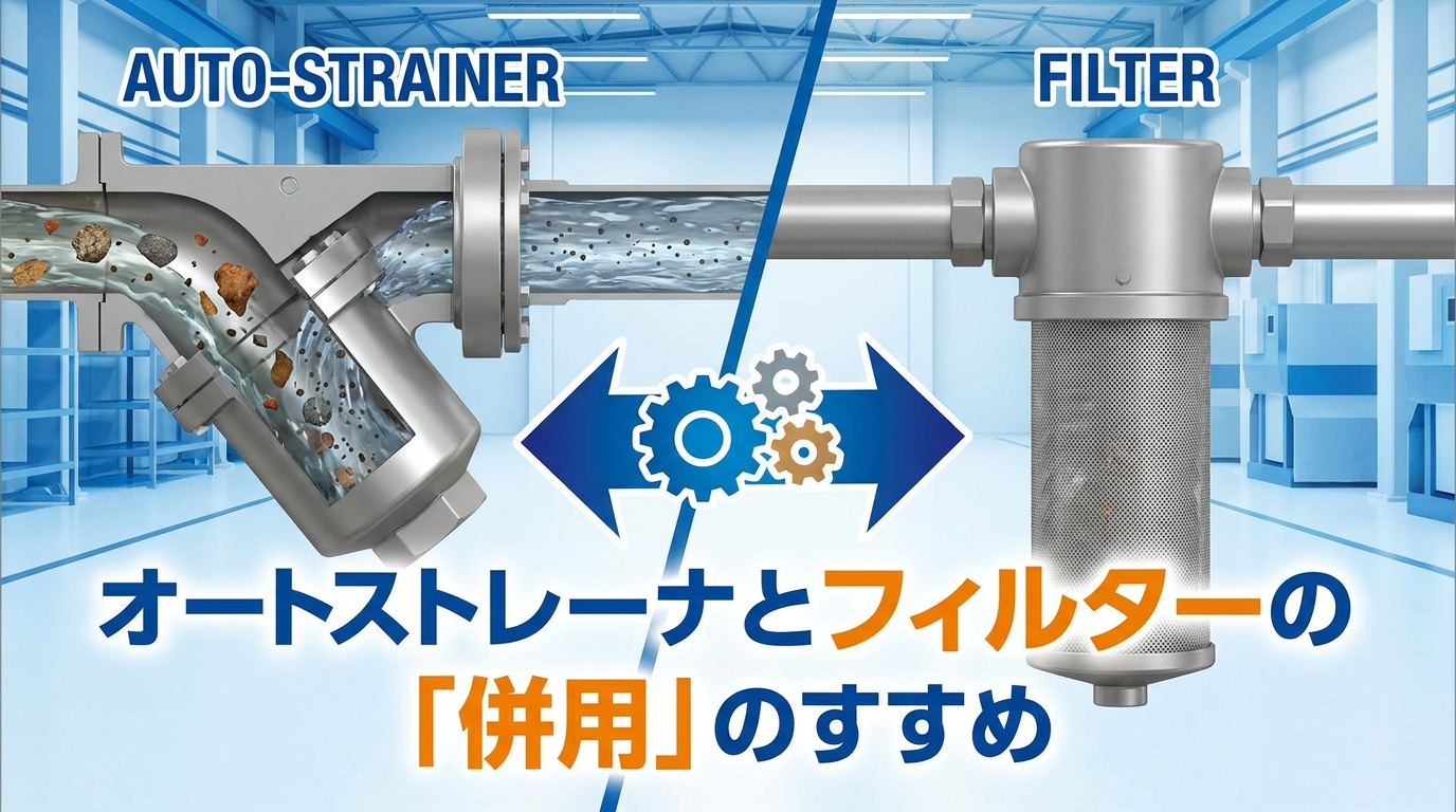 オートストレーナとフィルターの「併用」のすすめ