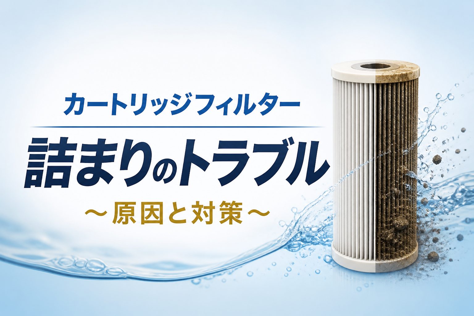 カートリッジフィルター詰まりのトラブル 原因と対策